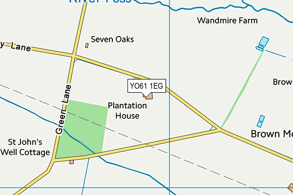 YO61 1EG map - OS VectorMap District (Ordnance Survey)