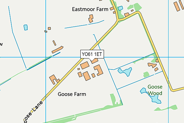 YO61 1ET map - OS VectorMap District (Ordnance Survey)