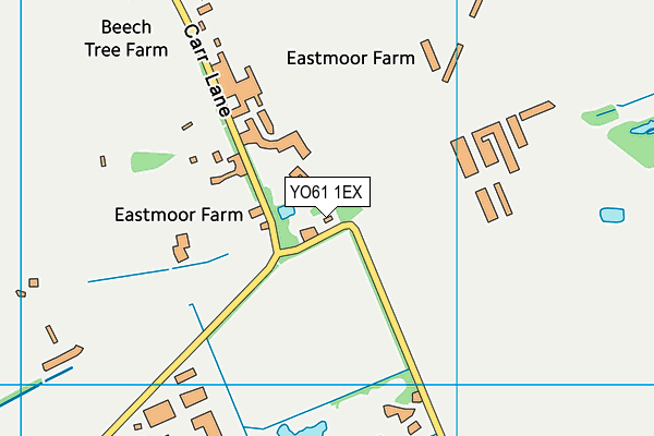 YO61 1EX map - OS VectorMap District (Ordnance Survey)