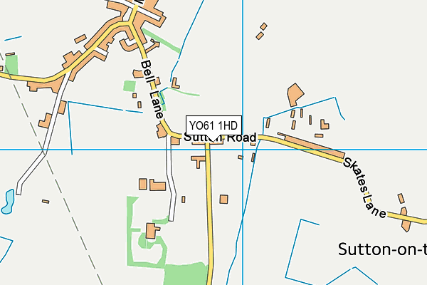 YO61 1HD map - OS VectorMap District (Ordnance Survey)