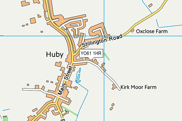 YO61 1HR map - OS VectorMap District (Ordnance Survey)