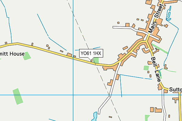 Huby C Of E Primary School map (YO61 1HX) - OS VectorMap District (Ordnance Survey)