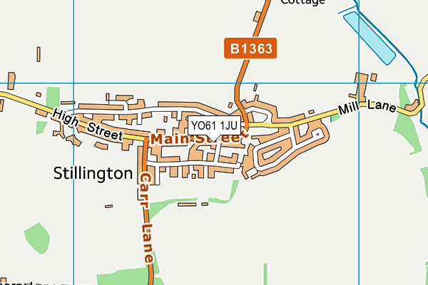 YO61 1JU map - OS VectorMap District (Ordnance Survey)
