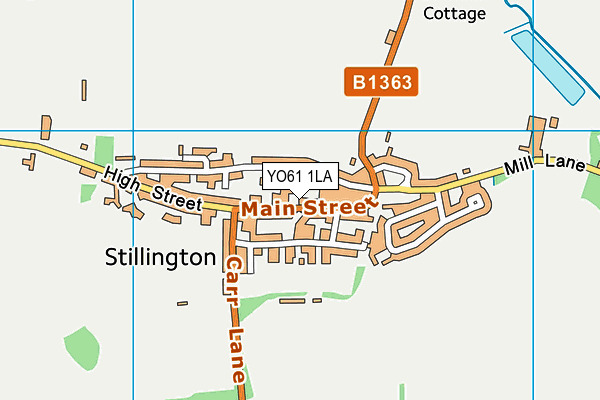 Stillington Primary School map (YO61 1LA) - OS VectorMap District (Ordnance Survey)