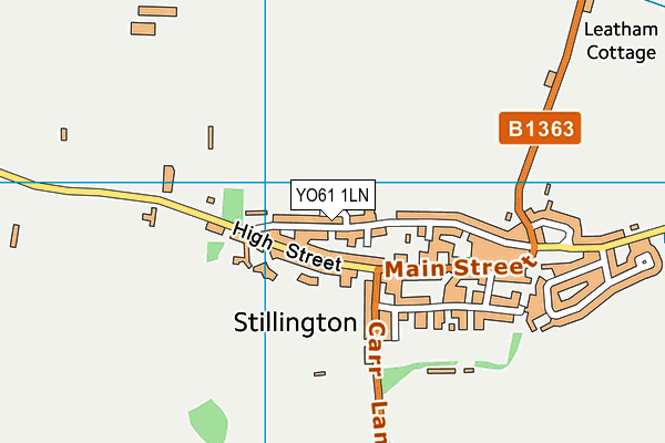 YO61 1LN map - OS VectorMap District (Ordnance Survey)