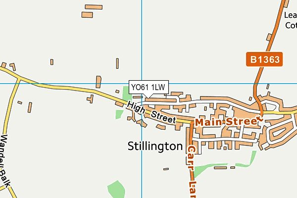 YO61 1LW map - OS VectorMap District (Ordnance Survey)