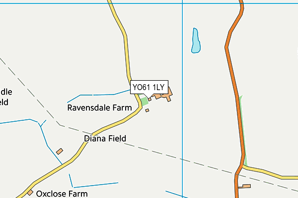 YO61 1LY map - OS VectorMap District (Ordnance Survey)