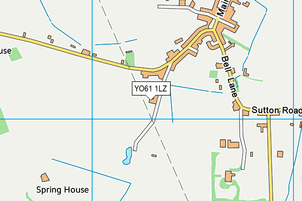 YO61 1LZ map - OS VectorMap District (Ordnance Survey)