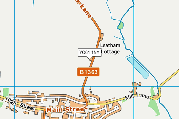 YO61 1NY map - OS VectorMap District (Ordnance Survey)