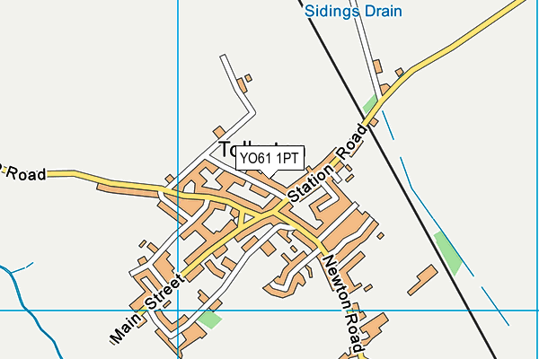 YO61 1PT map - OS VectorMap District (Ordnance Survey)