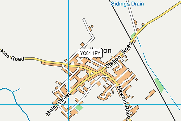 YO61 1PY map - OS VectorMap District (Ordnance Survey)