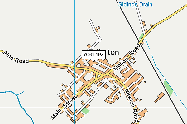 YO61 1PZ map - OS VectorMap District (Ordnance Survey)