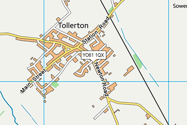 Tollerton Sports & Recreation Club map (YO61 1QX) - OS VectorMap District (Ordnance Survey)