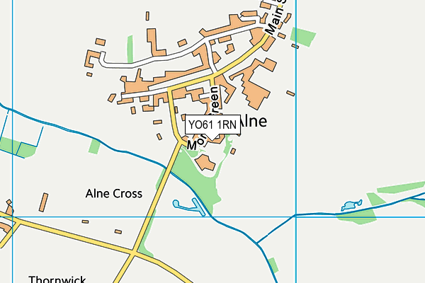 YO61 1RN map - OS VectorMap District (Ordnance Survey)