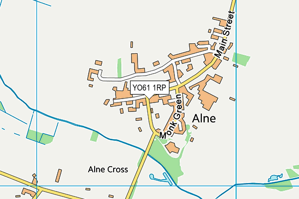 YO61 1RP map - OS VectorMap District (Ordnance Survey)