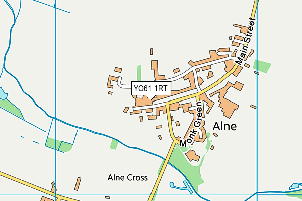 YO61 1RT map - OS VectorMap District (Ordnance Survey)