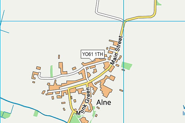 YO61 1TH map - OS VectorMap District (Ordnance Survey)