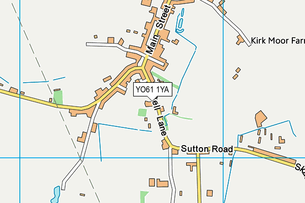 YO61 1YA map - OS VectorMap District (Ordnance Survey)