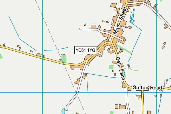 YO61 1YG map - OS VectorMap District (Ordnance Survey)