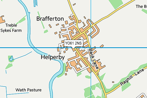 Helperby Village Hall map (YO61 2NS) - OS VectorMap District (Ordnance Survey)