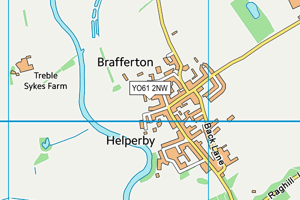 YO61 2NW map - OS VectorMap District (Ordnance Survey)