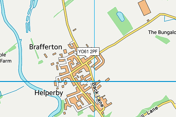 YO61 2PF map - OS VectorMap District (Ordnance Survey)