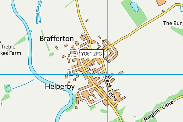 YO61 2PG map - OS VectorMap District (Ordnance Survey)
