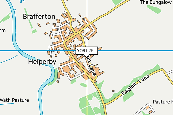 YO61 2PL map - OS VectorMap District (Ordnance Survey)
