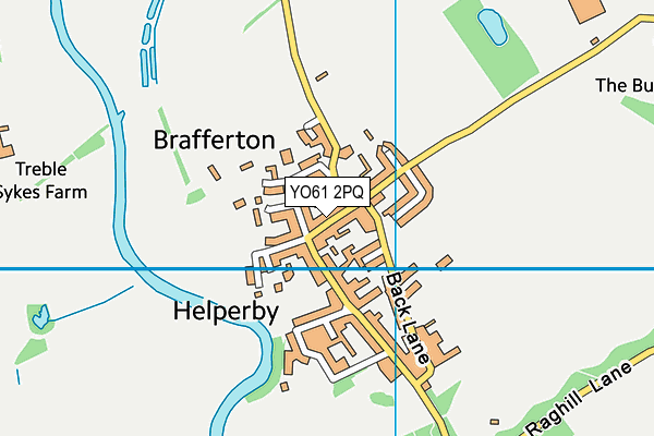 YO61 2PQ map - OS VectorMap District (Ordnance Survey)