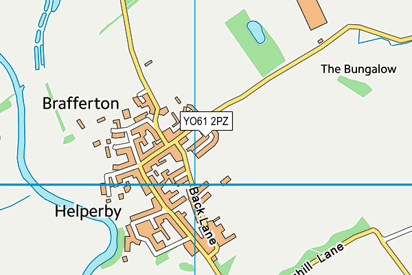 YO61 2PZ map - OS VectorMap District (Ordnance Survey)