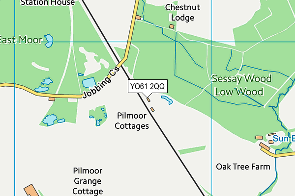 YO61 2QQ map - OS VectorMap District (Ordnance Survey)