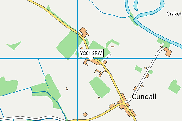 YO61 2RW map - OS VectorMap District (Ordnance Survey)