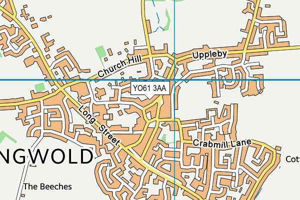 YO61 3AA map - OS VectorMap District (Ordnance Survey)