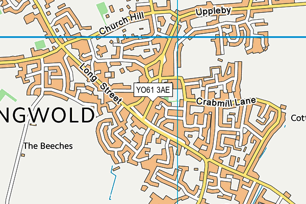 YO61 3AE map - OS VectorMap District (Ordnance Survey)