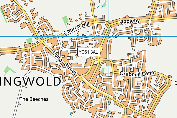 YO61 3AL map - OS VectorMap District (Ordnance Survey)