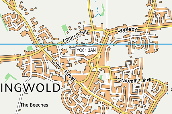 YO61 3AN map - OS VectorMap District (Ordnance Survey)