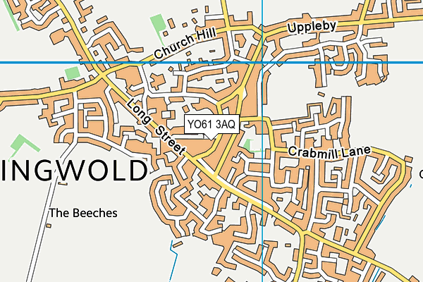 YO61 3AQ map - OS VectorMap District (Ordnance Survey)