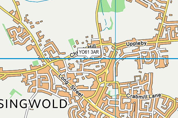 YO61 3AR map - OS VectorMap District (Ordnance Survey)