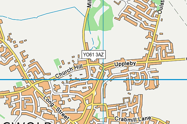 YO61 3AZ map - OS VectorMap District (Ordnance Survey)