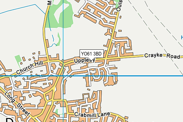 YO61 3BD map - OS VectorMap District (Ordnance Survey)