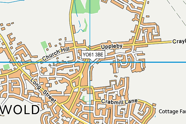 YO61 3BE map - OS VectorMap District (Ordnance Survey)