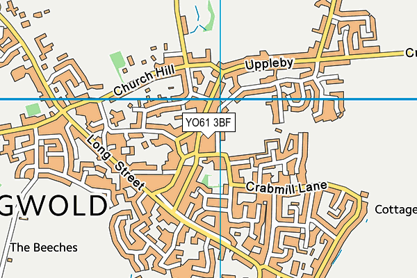 YO61 3BF map - OS VectorMap District (Ordnance Survey)