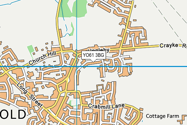 Easingwold Cricket Club map (YO61 3BG) - OS VectorMap District (Ordnance Survey)