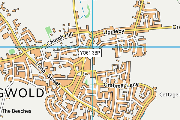 YO61 3BP map - OS VectorMap District (Ordnance Survey)