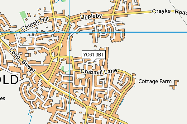 YO61 3BT map - OS VectorMap District (Ordnance Survey)