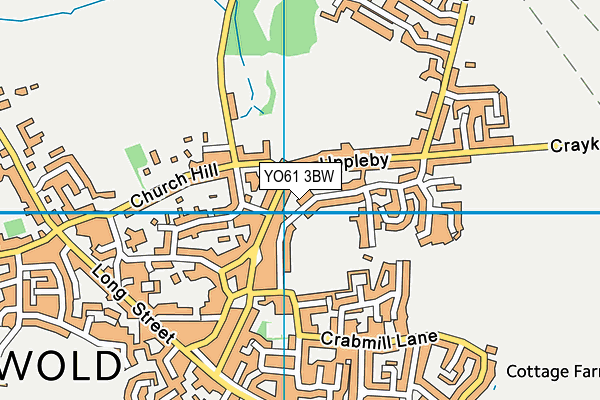 YO61 3BW map - OS VectorMap District (Ordnance Survey)