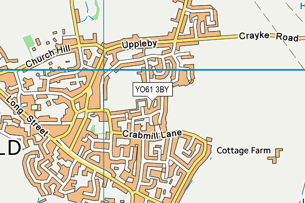 YO61 3BY map - OS VectorMap District (Ordnance Survey)