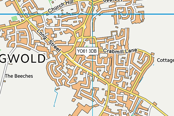 YO61 3DB map - OS VectorMap District (Ordnance Survey)