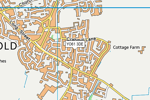 YO61 3DE map - OS VectorMap District (Ordnance Survey)
