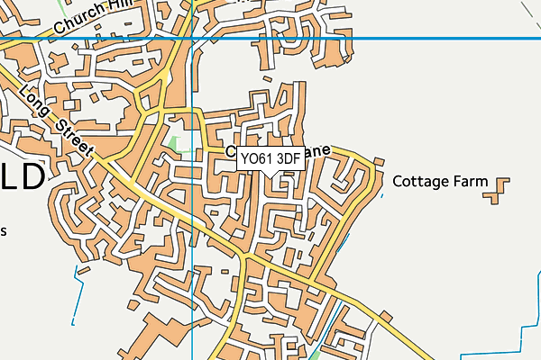 YO61 3DF map - OS VectorMap District (Ordnance Survey)